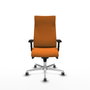 PIQUERAS Y CRESPO Sillón Albacete Naranja con Mecanismo Sincro y Base de Aluminio