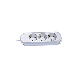 Bachmann Regleta de Enchufes SMART 387.270, 3 Tomas Schuko, Blanco, Cable de 1.5 m, Dimensiones 56 x 185 x 41 mm Bachmann Regleta de Enchufes SMART 387.270, 3 Tomas Schuko, Blanco, Cable de 1.5 m, Dimensiones 56 x 185 x 41 mm