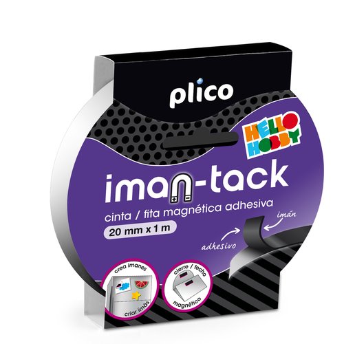 Plico Cinta adhesiva magnética Iman Tack 20mm x 1m Plico Cinta adhesiva magnética Iman Tack 20mm x 1m