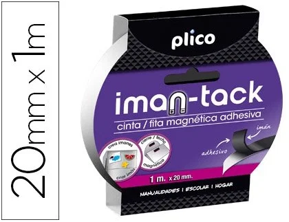 Plico Cinta adhesiva imantada 20mm x 1m Plico Cinta adhesiva imantada 20mm x 1m