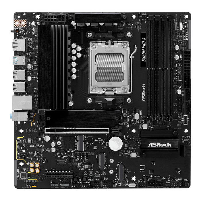 ASRock Placa Base B850M Pro A, Socket AM5, DDR5-SDRAM, Micro ATX, para AMD Ryzen 7000/8000/9000 Series