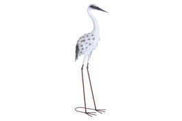 DKD Home Decor Figura de Garza en Metal Blanco