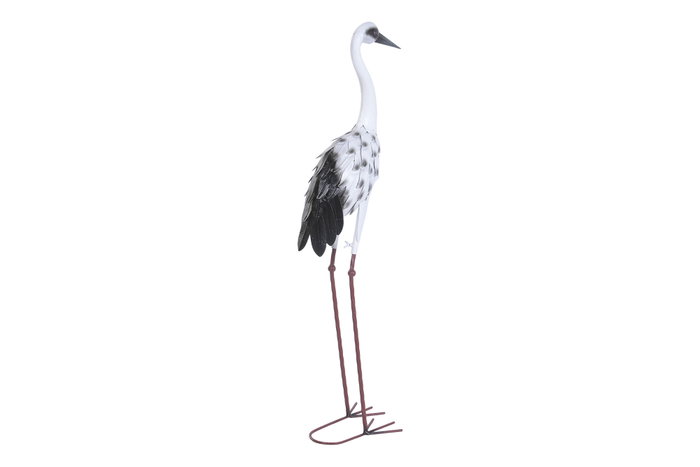DKD Home Decor Figura de Garza en Metal Blanco