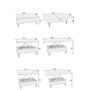 Hanah Home Alaska Mesa de Café Moderna 90x38x60 cm Tablero Melamina Patas Plástico