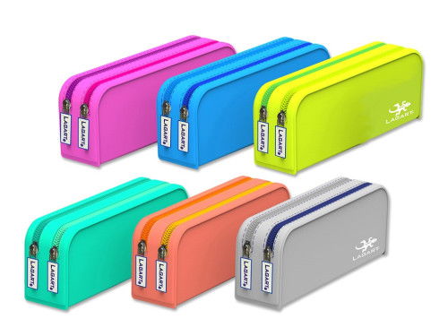 Lagart 329275 Portatodo de Silicona Rectangular con Doble Cremallera para Niños Lagart 329275 Portatodo de Silicona Rectangular con Doble Cremallera para Niños