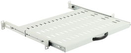 Lanview Estante Deslizante Blanco D=600mm para Gabinetes 1U de 19 Pulgadas Profundidad 345mm Carga 30kg RAL 7035