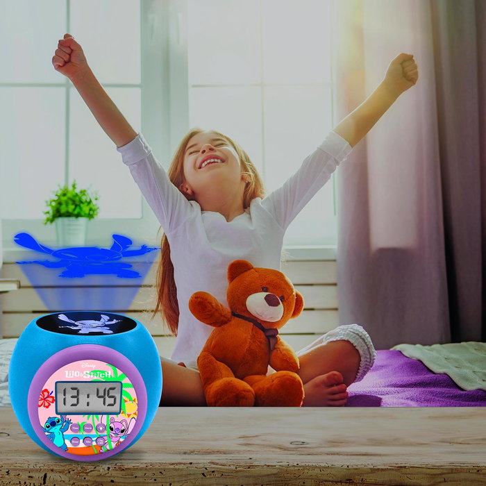 Lexibook Reloj Despertador Proyector Disney Stitch con Luz de 3 Colores Lexibook Reloj Despertador Proyector Disney Stitch con Luz de 3 Colores