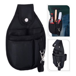 Fx Tools Set de Herramientas 7 Piezas con Bolsa - Martillo, Alicates, Destornillador 4en1, Regla 2m - Negro para Uso Profesional y Doméstico