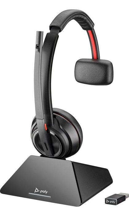 HP Poly Savi 8210 Monaural DECT Auriculares Inalámbricos 1880-1900 MHz con Base de Carga