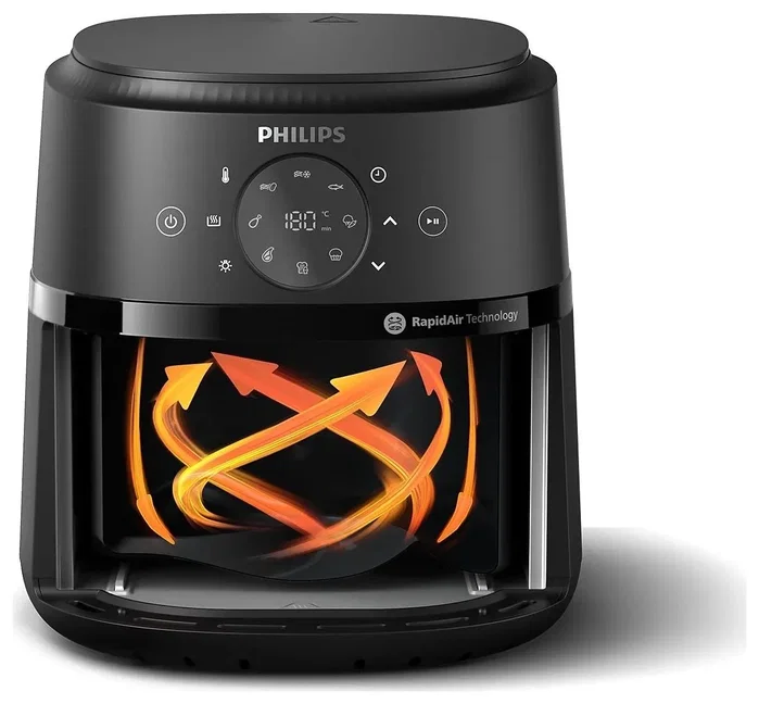 Philips NA210/00 Serie 2000 Freidora de aire, 3,2 L, Negra