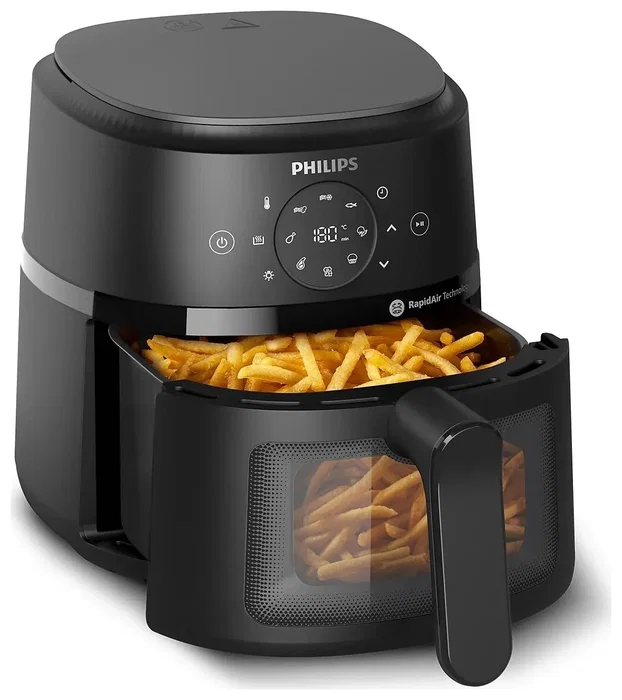 Philips NA210/00 Serie 2000 Freidora de aire, 3,2 L, Negra