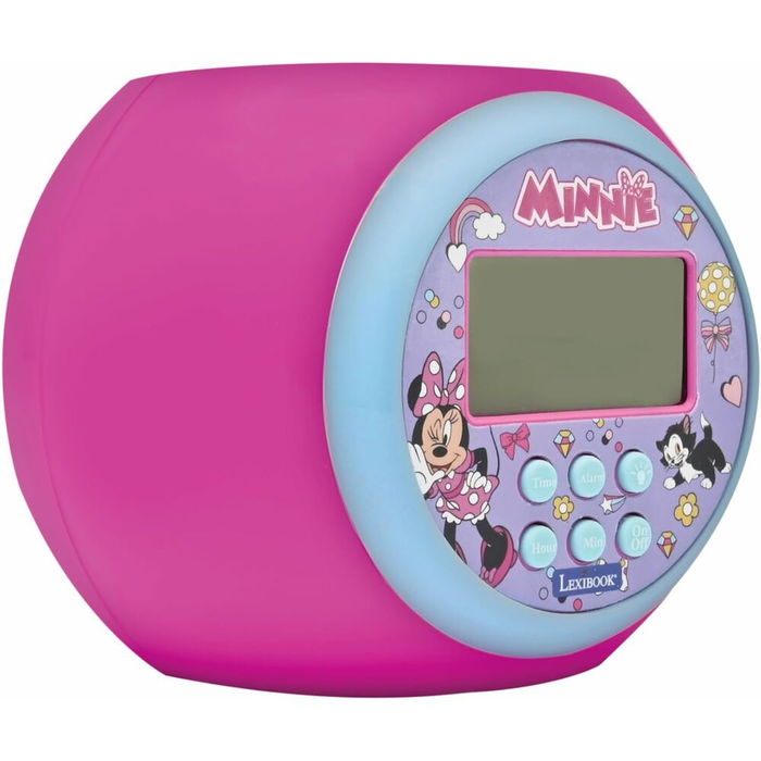 Lexibook Reloj Despertador Proyector Minnie Disney con Alarma y Luz Nocturna LCD