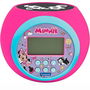 Lexibook Reloj Despertador Proyector Minnie Disney con Alarma y Luz Nocturna LCD