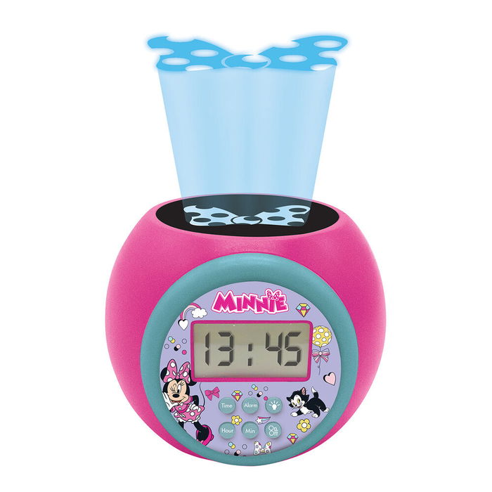 Lexibook Reloj Despertador Proyector Minnie Disney con Alarma y Luz Nocturna LCD