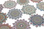 DKD Home Decor Posavasos Mandala de Dolomita Surtido de 12 Unidades