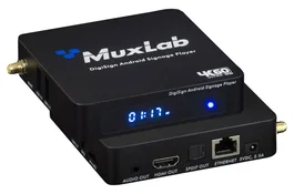 MUXLAB Digisign Caja De Señalización Digital - Reproductor Multimedia IP con Entrada RJ45 y Salida HDMI, Incluye Fuente de Alimentación