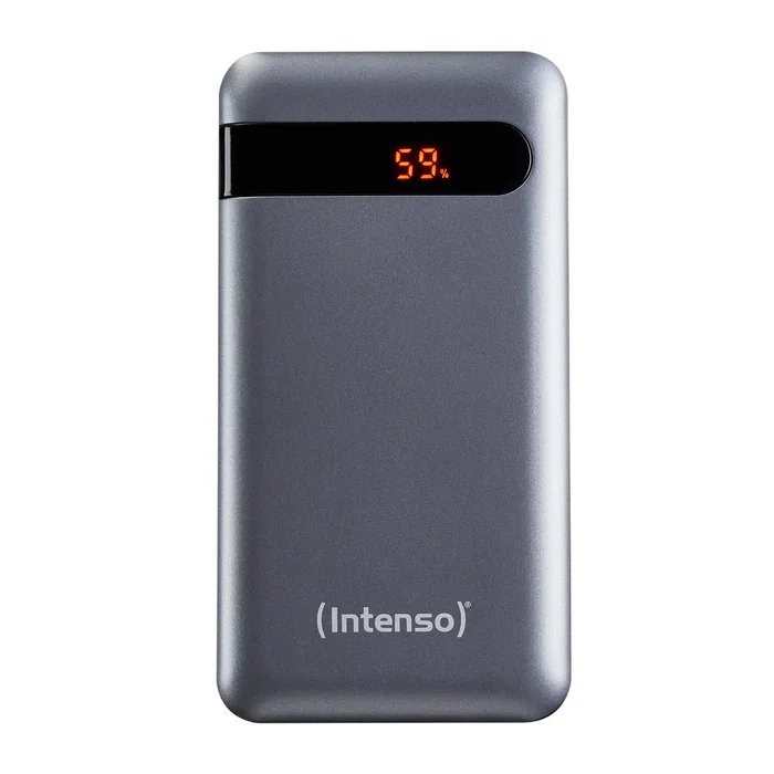 Intenso PD20000 Power Bank Power Delivery 20000 mAh Antracita, Batería Externa con Quick Charge 3.0, USB-C, Pantalla LCD