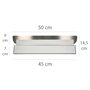 WOLFPACK LINEA PROFESIONAL Llana de Aluminio y Acero Inoxidable de 50 cm