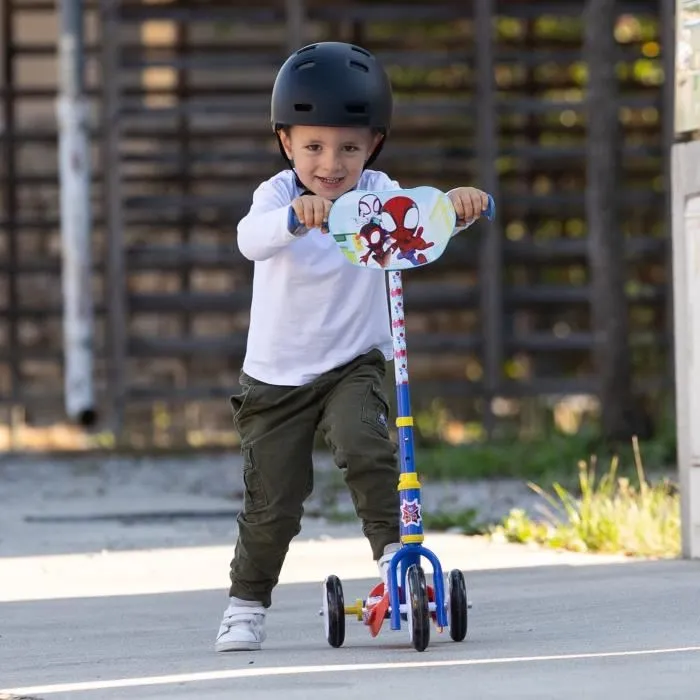 Smoby - Spidey Silent 3 ruedas Skate - Estructura de metal - Manejo ajustable