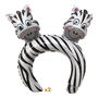 Party Time Juego De 2 Diademas/Globo Infantil Party Time Modelos Surtidos Cebra Jirafa Mono Tigre Reutilizables