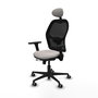 PIQUERAS Y CRESPO Silla de oficina Jorquera con mecanismo Sincro/Traslack, Blanco y Negro