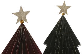 DKD Home Decor Árbol Navidad Tradicional Burdeos Verde 22 x 36 x 22 cm (12 Unidades)