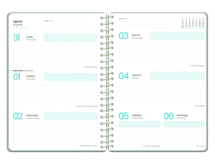 Liderpapel Agenda Escolar Military 26-27 Semana Vista A5+ Verde