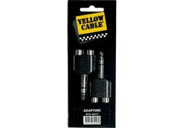 Yellowcab Adaptador 1/4" Stereo Macho a 2 RCA Hembra - Color Amarillo