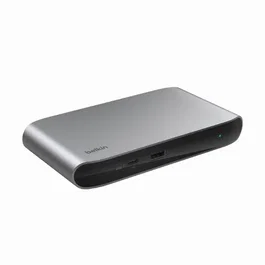 Belkin INC013VFSGY Hub Thunderbolt 4 con 4 Puertos Thunderbolt 4, USB-A 3.2 Gen 2, USB 4, 8K 60Hz, USB Power Delivery 150W, Negro/Gris
