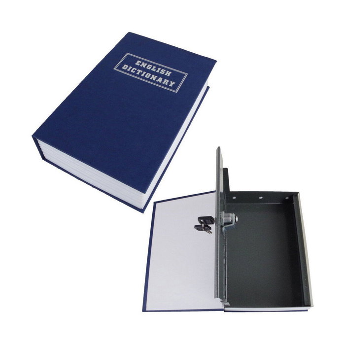 Benson Caja-libro de seguridad Negra de Acero 24x15,5x5,5cm