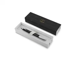 Parker IM Bolígrafo Legado del Vuelo - Negro Mate, Acero Inoxidable, Pulsador, para Profesionales