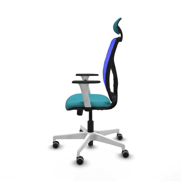 PIQUERAS Y CRESPO Silla de oficina Motilla con mecanismo Sincro, Turquesa y Azul