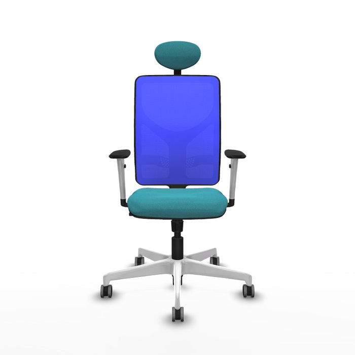 PIQUERAS Y CRESPO Silla de oficina Motilla con mecanismo Sincro, Turquesa y Azul