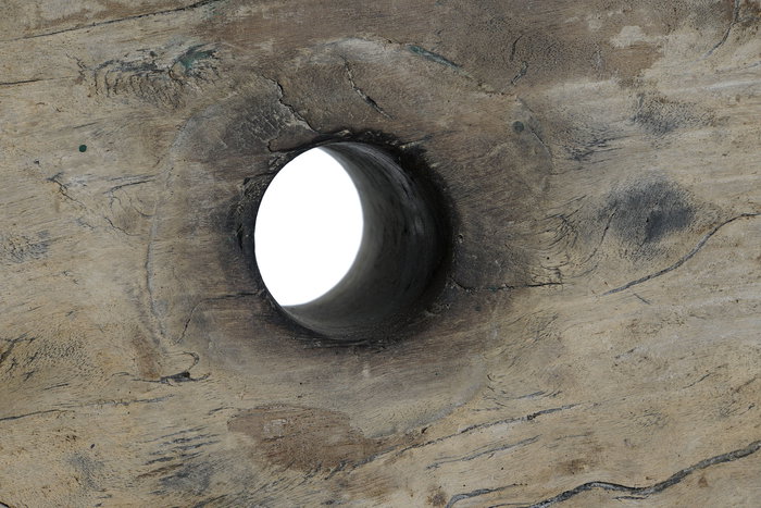 DKD Home Decor Escultura Item Home Natural Madera y Hierro 25 x 50 x 42 cm Hecho a mano