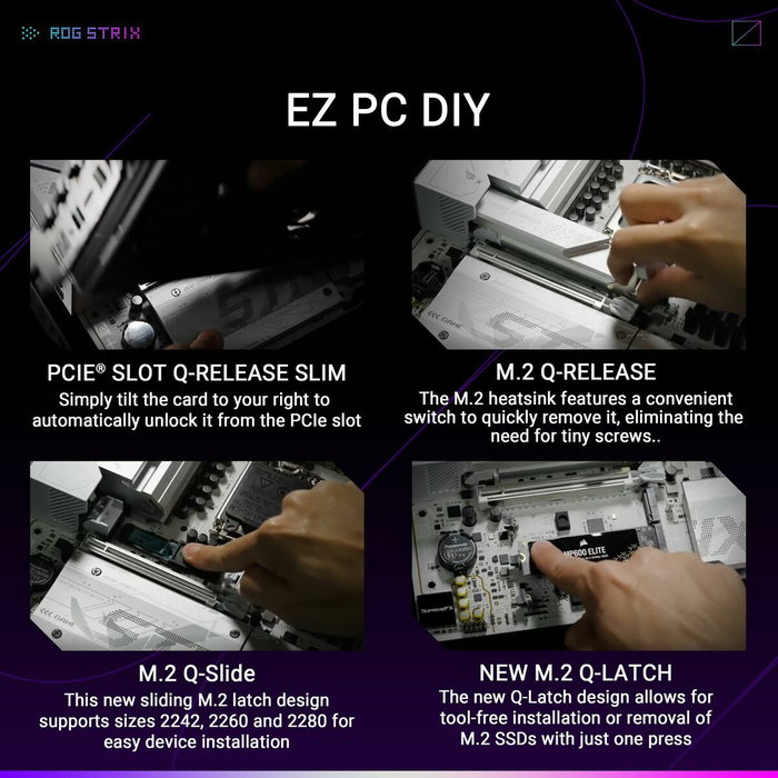 ASUS ROG STRIX B860-G GAMING WIFI LGA 1851 micro ATX Blanco ASUS ROG STRIX B860-G GAMING WIFI LGA 1851 micro ATX Blanco