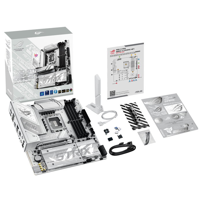 ASUS ROG STRIX B860-G GAMING WIFI LGA 1851 micro ATX Blanco ASUS ROG STRIX B860-G GAMING WIFI LGA 1851 micro ATX Blanco