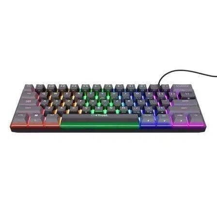 Trust Gaming Teclado Mecánico Gaming GXT 867 Acira 60% Compacto con Iluminación RGB para PC y Consolas