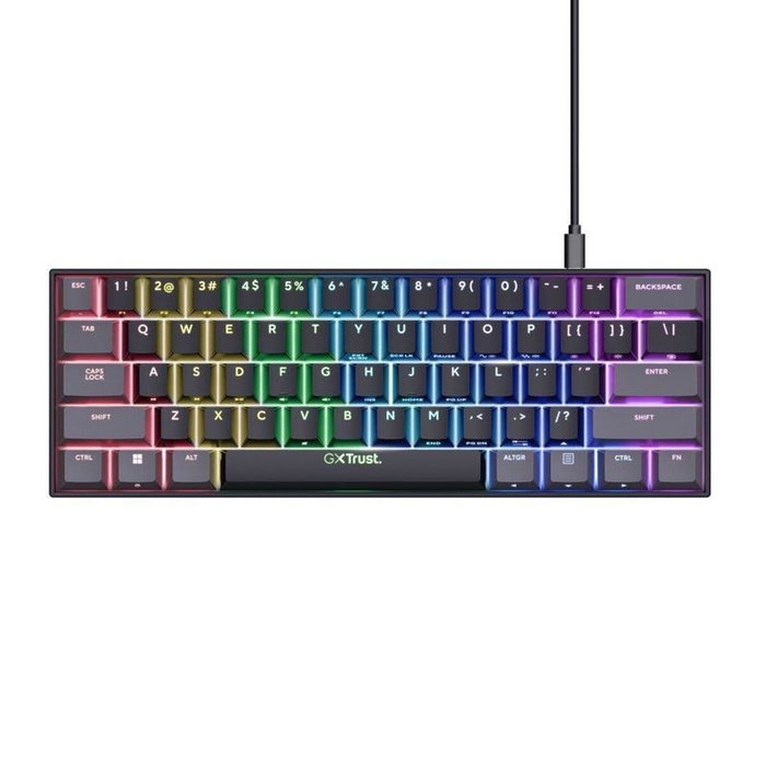 Trust GXT 867 Acira Teclado Gaming Mecánico 60% Negro