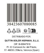 Quttin Cuchillo Jamonero Dark 22 cm (28 Unidades)