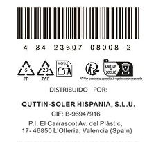 Quttin Cuchillo Jamonero Dark 22 cm (28 Unidades)