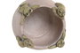 DKD Home Decor Jarrón de Cemento con Ranás Gris y Verde