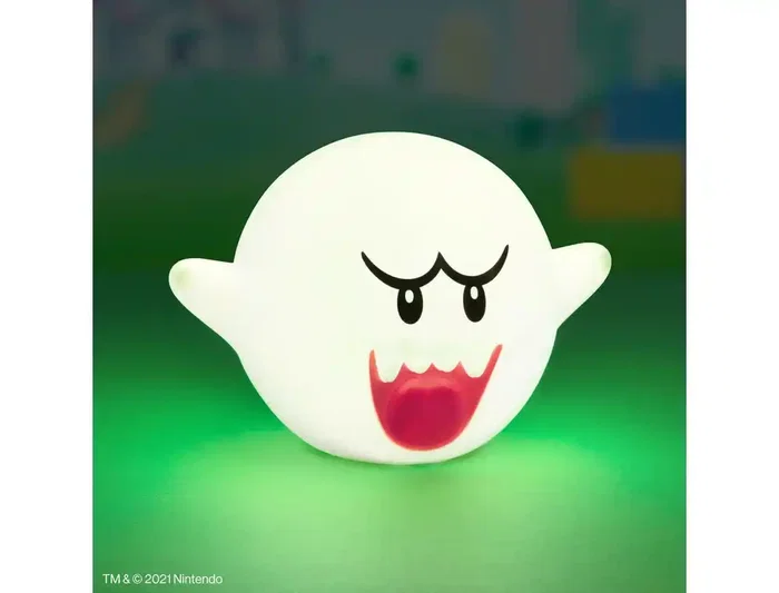 Wondee Lámpara Boo Light Super Mario con Sonido Oficial - Lámpara Decorativa con Luz y Sonido del Fantasma Boo, 119x157x173 mm