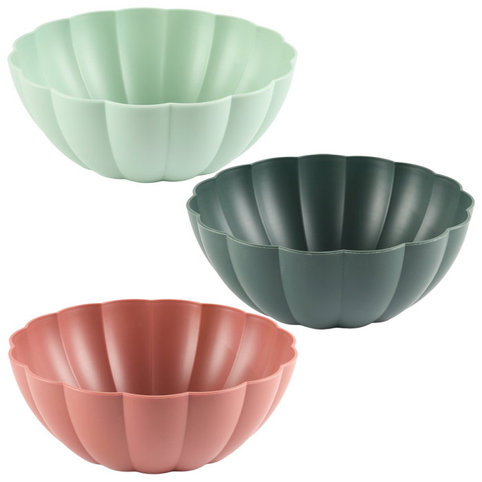 Home Deco Factory Ensaladera Paradis Exotique Plástico PP 24 cm, Apta Lavavajillas, Colores Surtidos