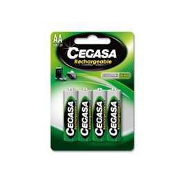 Cegasa Pilas Recargables HR6 2100 mAh 1.2V Pack de 4