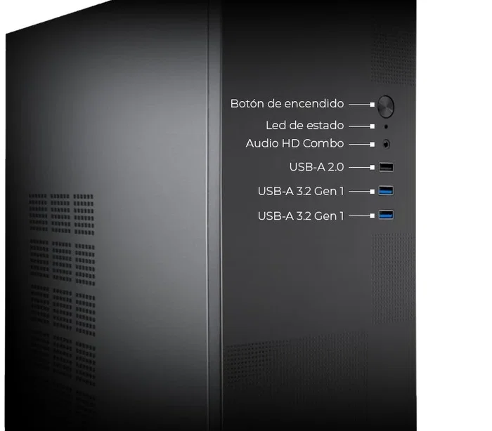 Coolbox M440 Caja PC Micro ATX con Fuente 500W 80+ Bronce Negro