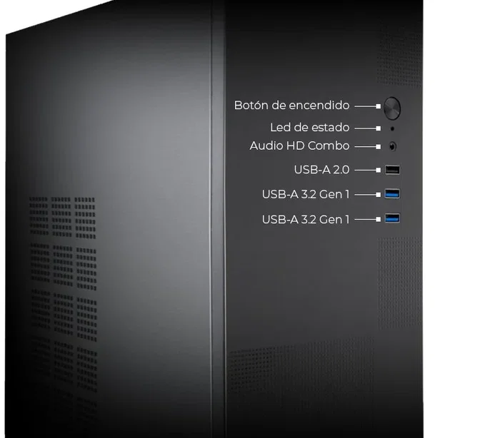Coolbox M440 Caja PC con Fuente Force500 500W 80+ Bronze Negro