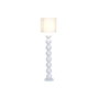 DKD Home Decor Lámpara de Pie de Cerámica y Lino Blanca