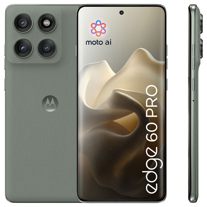 Motorola Edge 60 Pro Smartphone (Shadow) 6.67" P-OLED 120Hz, 50MP Sony LYTIA 700C Cámara Triple, MediaTek Dimensity 8350, 12GB RAM 512GB, Android 15, 6000mAh, IP68, 5G, Gris