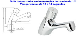 Genebre Grifo Temporizador Lavabo Repisa 1/2 =1160 04
