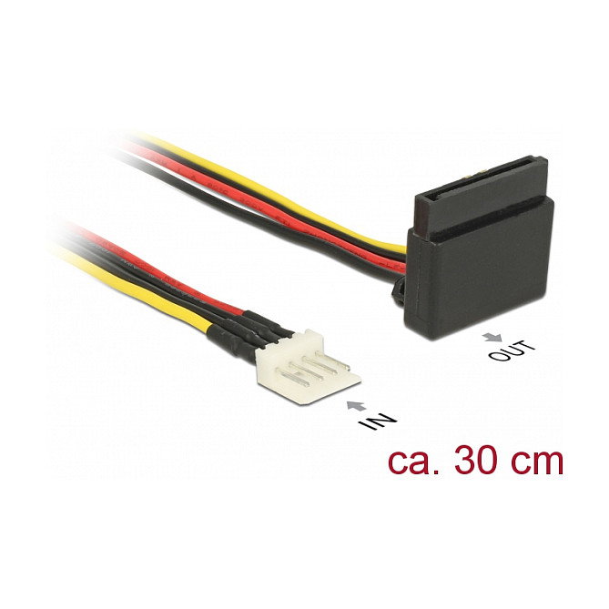DeLOCK 85511 Cable de alimentación Floppy (4 pines) a SATA de 15 pines